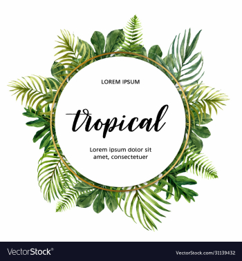 wreath design with simple tropical theme