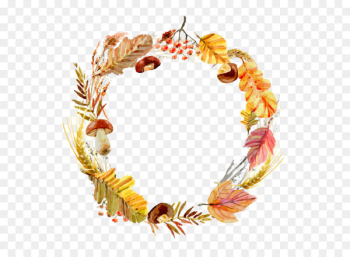 Wreath Leaf - Vector autumn wreath Wreath Leaf - Vector autumn wreath
