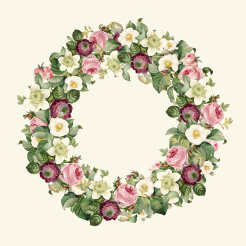 Wreath of beautiful blooming wildflowers Wreath of beautiful blooming wildflowers