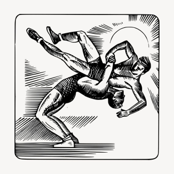 Wrestling sports clipart, vintage illustration | Free Vector - rawpixel Wrestling sports clipart, vintage illustration | Free Vector - rawpixel
