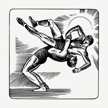 Wrestling sports drawing, vintage illustration | Free PSD - rawpixel Wrestling sports drawing, vintage illustration | Free PSD - rawpixel