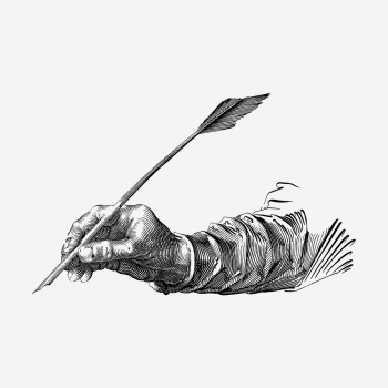 Writing hand, drawing illustration. Free | Free Photo - rawpixel