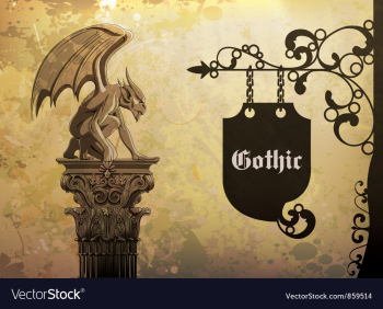 Wrought iron sign vector image Wrought iron sign vector image
