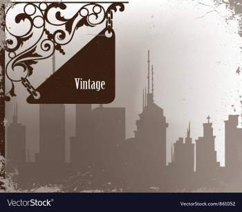 Wrought iron sign vector image Wrought iron sign vector image
