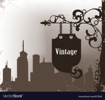 Wrought iron sign vector image Wrought iron sign vector image