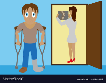 X-rays of leg fracture patients concept doctor is vector image X-rays of leg fracture patients concept doctor is vector image
