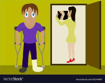 X-rays of leg fracture patients concept doctor is vector image X-rays of leg fracture patients concept doctor is vector image
