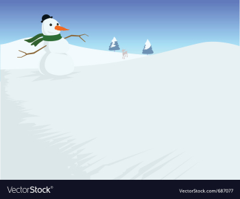 Xmas snowman vector image Xmas snowman vector image