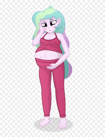 Xniclord789x, Barefoot, Big Belly, Clothes, Equestria - Equestria Girls Celestia Pregnant