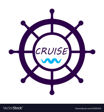 Yacht helm wheel image with sea waves vector image Yacht helm wheel image with sea waves vector image