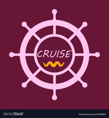 Yacht helm wheel image with sea waves vector image Yacht helm wheel image with sea waves vector image