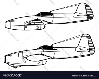 Yakovlev yak-15 feather vector image