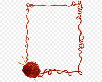Yarn Knitting Download Clip art - Creative ball of yarn border 