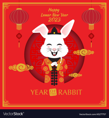 year of the rabbit greeting card