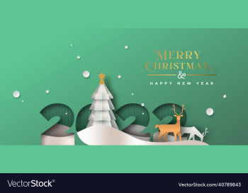 year paper cut 2022 deer card
