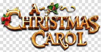 Yellow A Christmas Carol text overlay, A Christmas Carol Logo transparent background PNG clipart