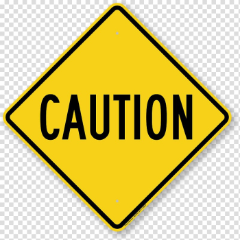 Yellow and black caution signage, Warning sign Traffic sign Safety Hazard, caution line transparent background PNG clipart
