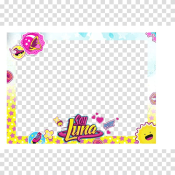 Yellow and pink Soy Luna frame, Graphic design Frames Desktop Display device Pattern, design transparent background PNG clipart