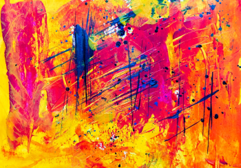 Yellow and Red Abstract Painting Yellow and Red Abstract Painting