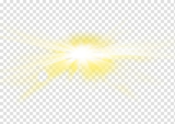 Yellow and white light illustration, Light , The sun\'s rays shine transparent background PNG clipart