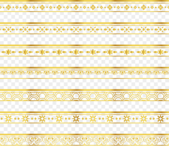 Yellow Angle Pattern - Delicate gold lace border 