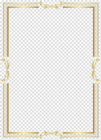 Yellow Area Pattern, Gold Border Frame , gold-colored boarder screenshot transparent background PNG clipart