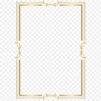 Yellow Area Pattern - Gold Border Frame Transparent PNG Clip Art 