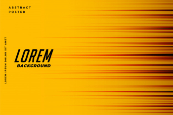 Yellow background with  motion speed lines Free Vector