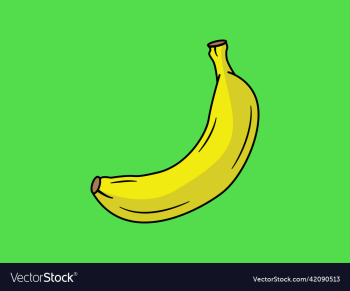 yellow banana isolated on green yellow banana isolated on green