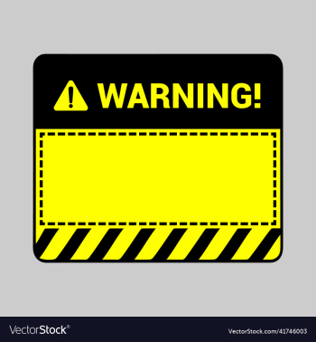 yellow black warning sign yellow black warning sign