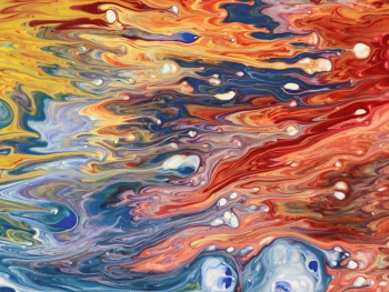 Yellow, Blue and Orange Abstract Painting Yellow, Blue and Orange Abstract Painting