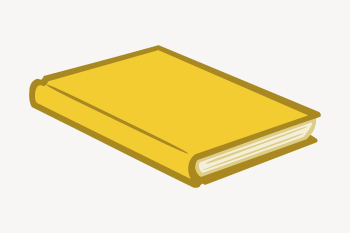 Yellow book clipart, stationery illustration. | Free Photo - rawpixel