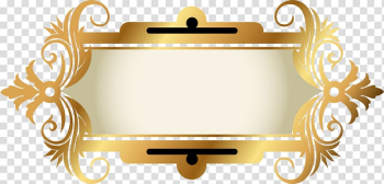 Yellow border, frame, Golden sparkle label transparent background PNG clipart