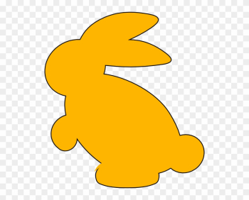 Yellow Bunny Silhouette Clip Art - Yellow Rabbit Clipart Yellow Bunny Silhouette Clip Art - Yellow Rabbit Clipart