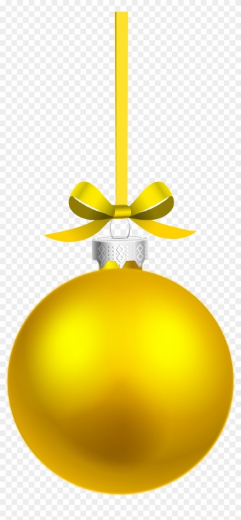 Yellow Christmas Ornaments Vector Png - Hanging Christmas Ball Png