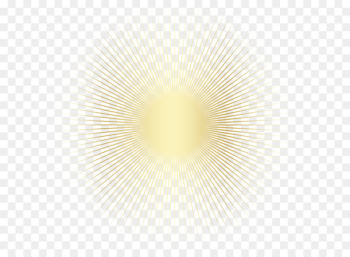 Yellow Circle Design Pattern - Transparent Gold Sun Decor PNG Clipart Picture 