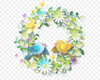 yellow clip art spring wildflower plant