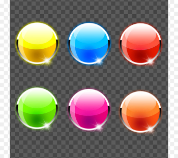 Yellow - colorful shining buttons PSD Yellow - colorful shining buttons PSD