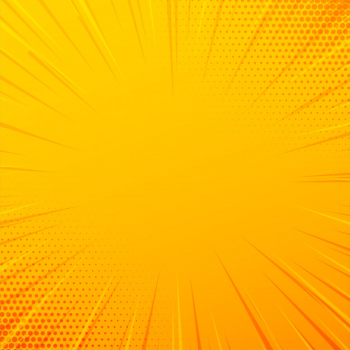 Yellow comic zoom lines background Free Vector