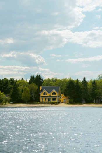 Yellow Cottage On Lake Yellow Cottage On Lake