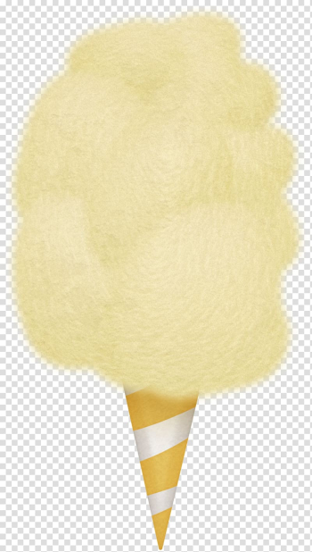 Yellow cotton candy , Cotton candy Ice cream cone, cotton candy transparent background PNG clipart