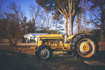 Yellow Farm Tractor 