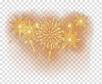 Yellow fireworks illustration, Fireworks Pyrotechnics, Free to pull the material Fireworks transparent background PNG clipart