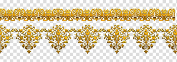 Yellow floral border, Gold Flower Floral design, golden flower pattern transparent background PNG clipart