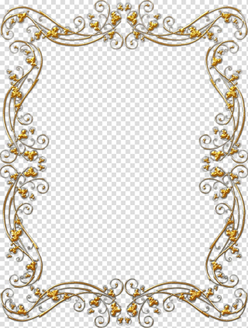 Yellow flower border, Frames Computer Software, Elegant frame transparent background PNG clipart