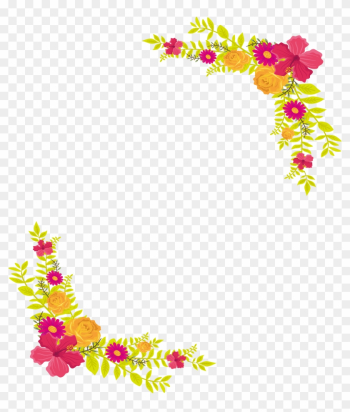 Yellow Flower Computer File - Yellow Flower Border Png