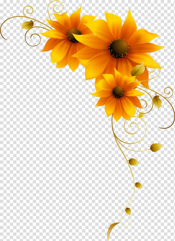 Yellow flower , Flower Icon, Sunflower yellow flower pattern transparent background PNG clipart
