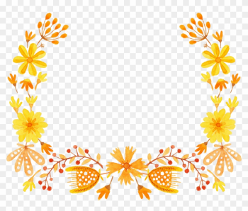 Yellow Flower Semicircle Clip Art - Yellow Flower Border Png Yellow Flower Semicircle Clip Art - Yellow Flower Border Png