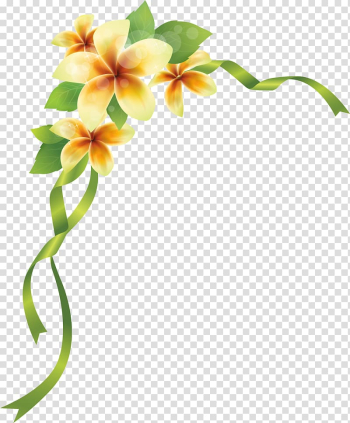 Yellow flowers illustration, Flower, flower corner transparent background PNG clipart