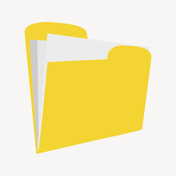 Yellow folder clipart illustration psd. | Free PSD - rawpixel